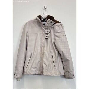 Columbia Beige/Brown Vintage Woman's Winter Coat - Size‎ M